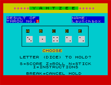 The Original Yahtzee - Screenshot - Gameplay Image