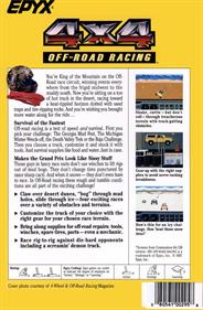 4x4 Off-Road Racing - Box - Back Image