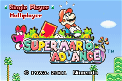 Super Mario Advance - Screenshot - Game Title Image