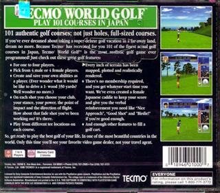 Tecmo World Golf - Box - Back Image
