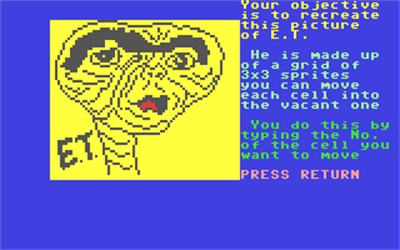 ET Puzzle - Screenshot - Game Title Image