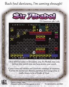 Sir Ababol - Box - Back Image