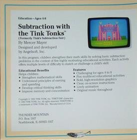 Subtraction With the Tink Tonks - Box - Back Image