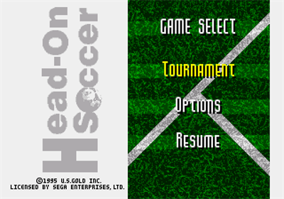 Head-On Soccer - Screenshot - Game Title Image