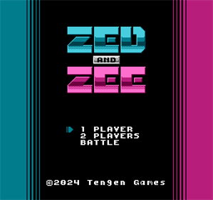 Zed and Zee - Screenshot - Game Title Image