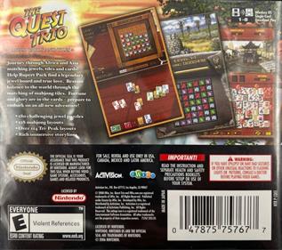 The Quest Trio: Jewels, Cards and Tiles - Box - Back Image