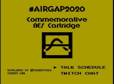 AirGap 2020 Commemorative NES Cartridge - Screenshot - Game Title Image