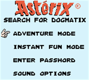 Astérix: Search for Dogmatix - Screenshot - Game Select Image