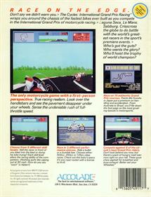 The Cycles: International Grand Prix Racing - Box - Back Image