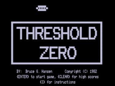 Threshold Zero - Screenshot - Game Title Image