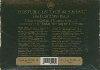 "History in the Making": The First Three Years - Box - Back Image