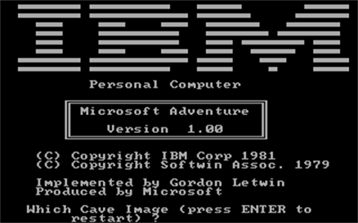 Microsoft Adventure - Screenshot - Game Title Image