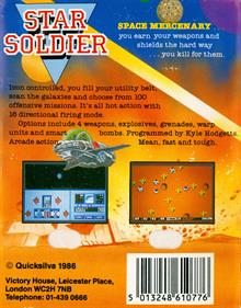 Star Soldier - Box - Back Image