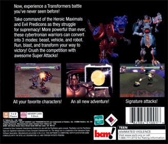 Transformers: Beast Wars Transmetals - Box - Back Image