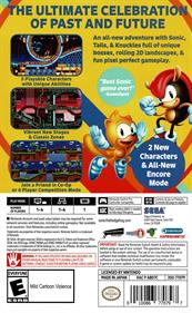 Sonic Mania Plus - Box - Back Image