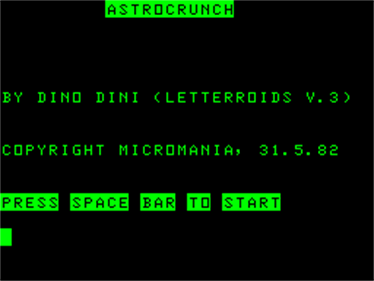 Astro Warrior - Screenshot - Game Title Image