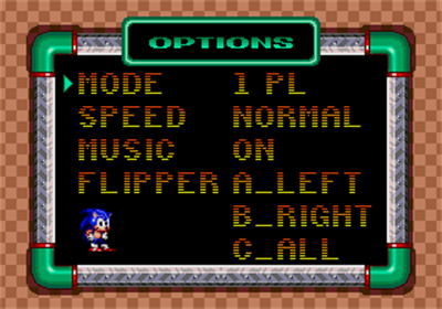 Sonic the Hedgehog Spinball - Screenshot - Game Select Image