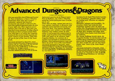 Advanced Dungeons & Dragons: Curse of the Azure Bonds - Box - Back Image