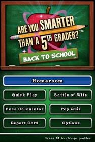 Are You Smarter Than a 5th Grader? Back to School - Screenshot - Game Title Image