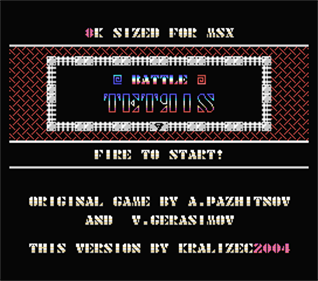 Kralizec Battle Tetris - Screenshot - Game Title Image