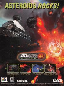 Asteroids Hyper 64 - Advertisement Flyer - Front Image