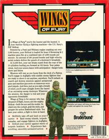 Wings of Fury - Box - Back Image