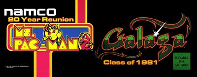 Ms. Pac-Man/Galaga: 20th Anniversary Class of 1981 Reunion - Arcade - Marquee Image