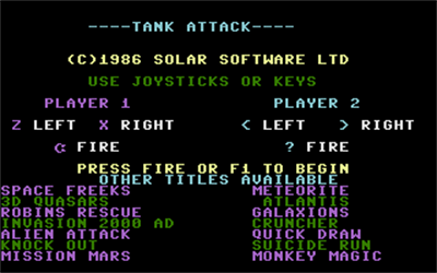 Tank Attack - Screenshot - Game Title Image