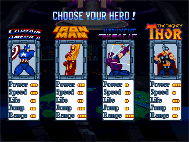 Marvel First Alliance: Special Edition - Screenshot - Game Select Image