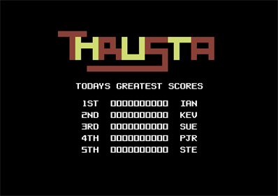Thrusta - Screenshot - High Scores Image