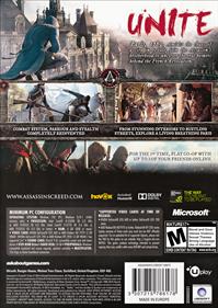 Assassin's Creed Unity - Box - Back Image