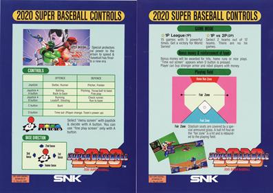 Super Baseball 2020 - Arcade - Controls Information Image