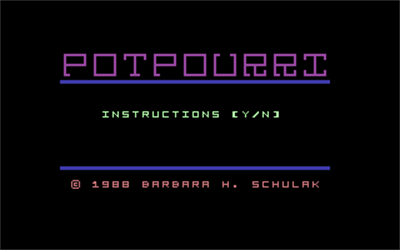 Potpourri - Screenshot - Game Title Image