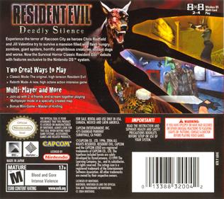 Resident Evil: Deadly Silence - Box - Back Image