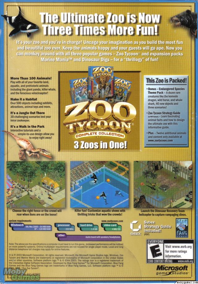 Zoo Tycoon: Complete Collection cover or packaging material