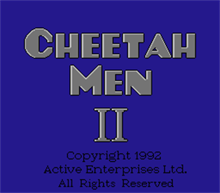 Cheetahmen II - Screenshot - Game Title Image
