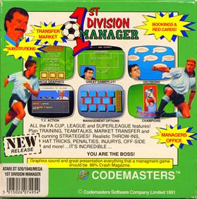 1st Division Manager - Box - Back Image
