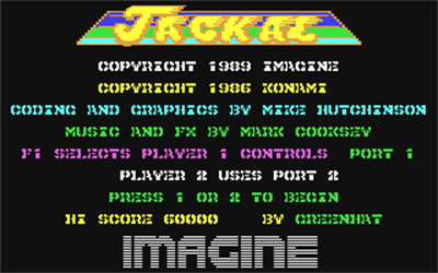 Jackal (North American) - Screenshot - Game Title Image