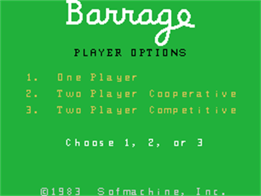 Barrage - Screenshot - Game Title Image