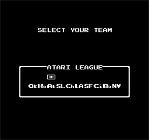 Vs. Atari R.B.I. Baseball - Screenshot - Game Select Image