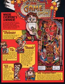 The Bally Game Show - Advertisement Flyer - Back Image