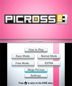 Picross e3 - Screenshot - Game Title Image