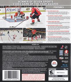 NHL 09 - Box - Back Image