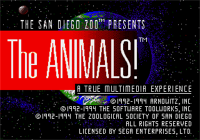 The San Diego Zoo Presents... The Animals! A True Multimedia Experience - Screenshot - Game Title Image