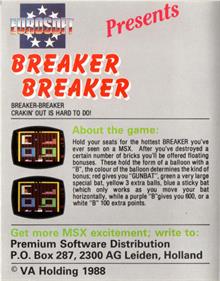 Breaker Breaker - Box - Back Image