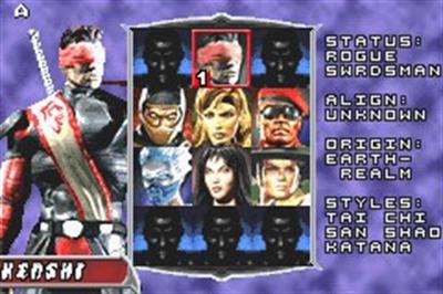 Mortal Kombat: Deadly Alliance - Screenshot - Game Select Image