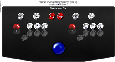 Table Tennis Champions - Arcade - Controls Information Image