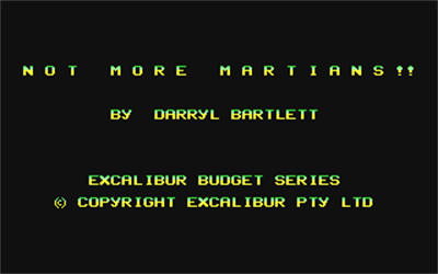 Not More Martians! - Screenshot - Game Title Image