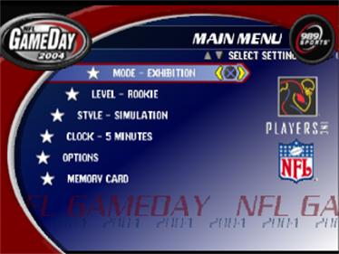 NFL GameDay 2004 - Screenshot - Game Title Image