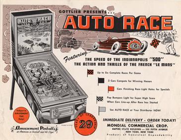 Auto Race - Advertisement Flyer - Front Image